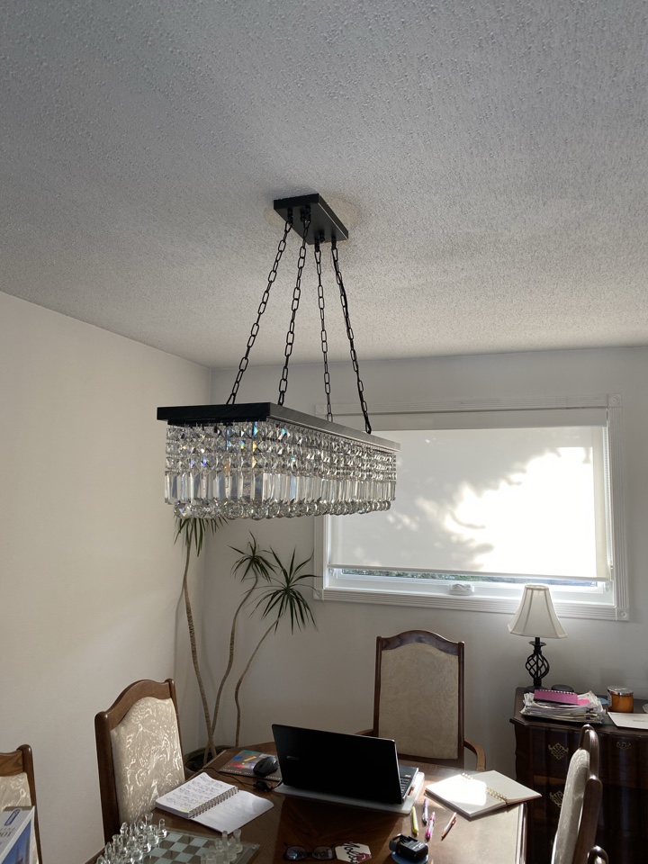 Chandelier & Smart Dimmer Installation by Platinum Electrical Services in Southwest Calgary